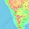 Kerala topographic map, elevation, terrain