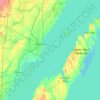 Door County topographic map, elevation, terrain