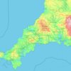 Cornwall topographic map, elevation, terrain