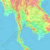 Thailand topographic map, elevation, terrain