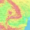 Romania topographic map, elevation, terrain