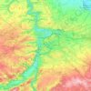 Prague topographic map, elevation, terrain