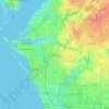Manatee County topographic map, elevation, terrain