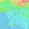 Los Angeles topographic map, elevation, terrain