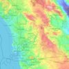 San Diego County topographic map, elevation, terrain