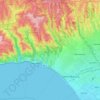 Pacific Palisades topographic map, elevation, terrain