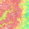 Jerusalem topographic map, elevation, terrain