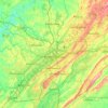 Birmingham topographic map, elevation, terrain