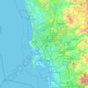 San Diego topographic map, elevation, terrain