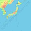 Japan topographic map, elevation, terrain