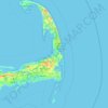 Cape Cod topographic map, elevation, terrain