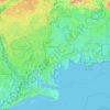 Wakulla County topographic map, elevation, terrain