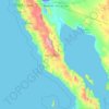 Baja California topographic map, elevation, terrain