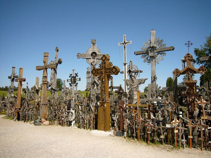 Lithuania, hill of crosses, travel, Christian