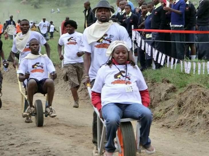 unusual sports - Wheelbarrow Racing