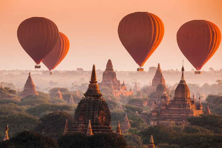 ancient ruins Bagan Temples, Myanmar