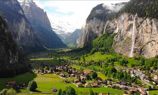 A Cozy Swiss Village in the Midst of Rocky Alpine Cliffs