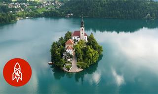 In the Slovenian Alps, an Island Sits in a Magical Lake