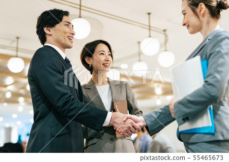 Business negotiation handshake global 55465673