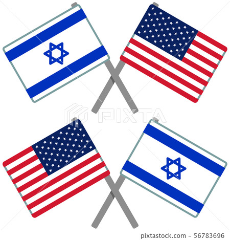 Israel and American Flag 56783696