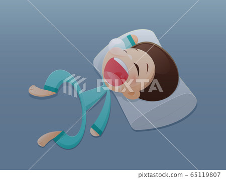 Sleep. Cartoon vector illustration.