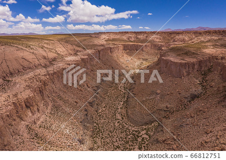 Aerial at Inca Canyon - South of Bolivia. 66812751