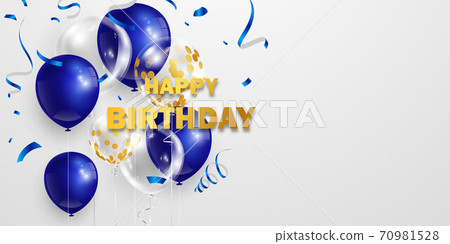 Happy Birthday banner Colorful celebration... - Stock Illustration  [70981528] - PIXTA