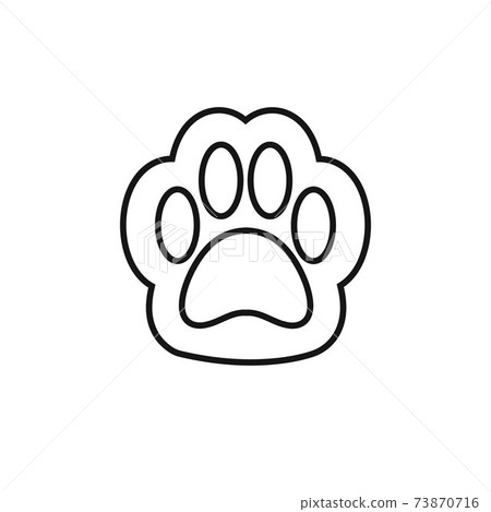 Vector Flat Cartoon Cat Dog Paw - Stock Illustration [73870716] - Pixta