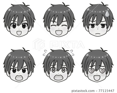 Face Young Man Anime Style Character Vector Illustration Design Royalty  Free SVG Cliparts Vectors And Stock Illustration Image 134059438