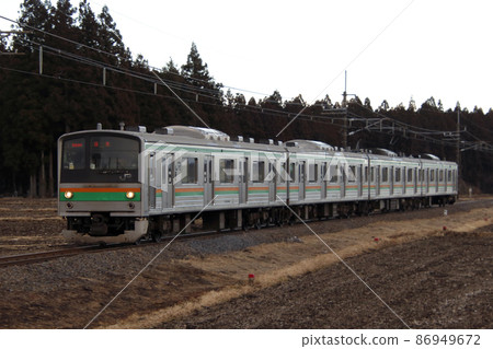 Nikko Series 205 (former Saikyo Line vehicle: Utsunomiya⇔Nikko) 86949672