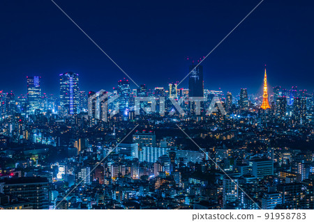 [Cityscape of Tokyo] Night view of central Tokyo 91958783