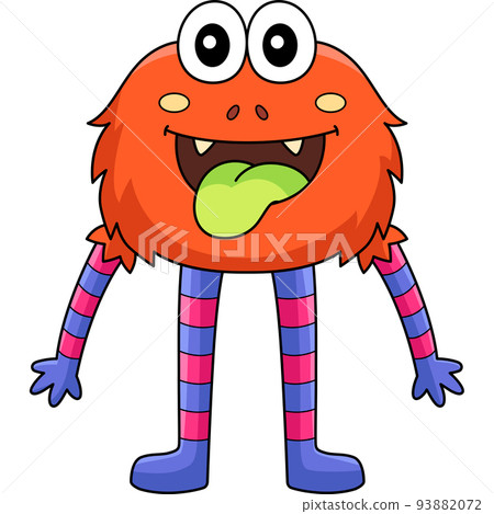 Monster with Long Arm And Long Leg Cartoon Clipart 93882072