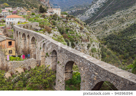 Old city. Sunny view of ruins of citadel in Stari Bar town near Bar city, Montenegro 94896894