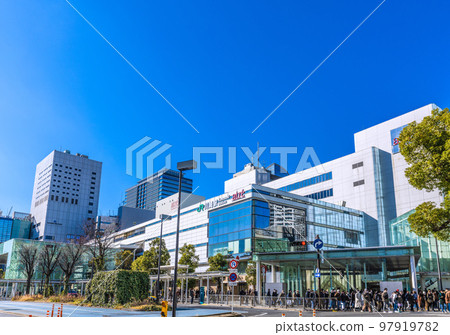 Kawasaki Cityscape, Japan View of Kawasaki Station on New Year's Day. The appearance of people heading to Kawasaki Daishi etc. = January 3 97919782