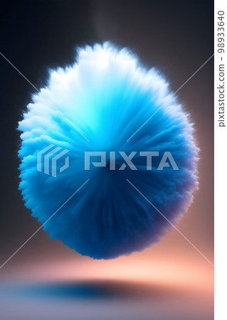 Exploding blue powder Abstract 98933640