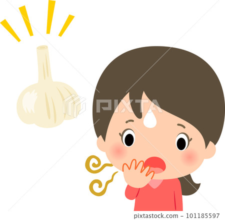 A woman who cares about the smell of garlic in her breath 101185597