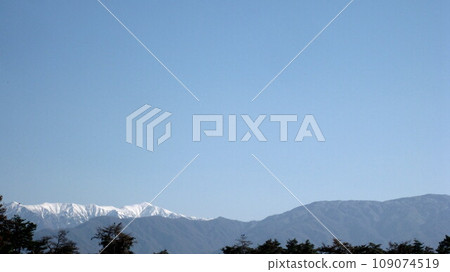 Iide mountain range covered in snow 109074519