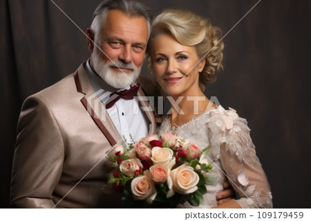 Bride and groom 40-50 years old 109179459