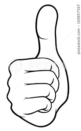 Thumbs Up Hand Like Ok Thumb Cartoon 109857567