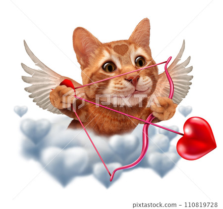 Cute Cupid Cat 110819728