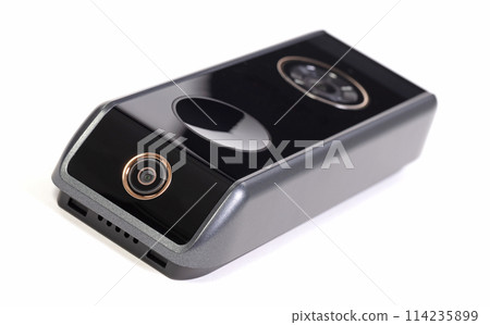 Modern wireless camera doorbel, on white background 114235899