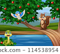 Cartoon wild animals in the jungle 114538954