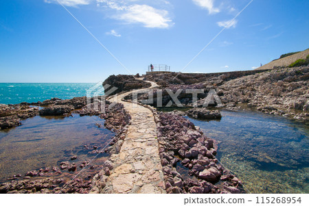 One person looking at the sea in Cap d'Antibes 115268954