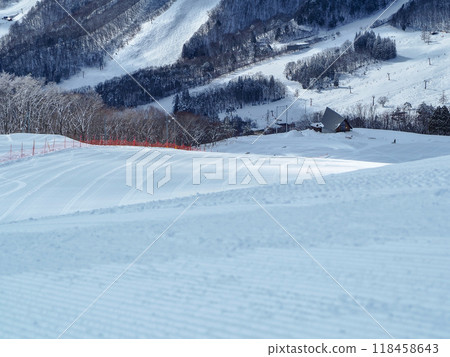 Ski resort slope scenery Hakuba Village, Nagano Prefecture 118458643