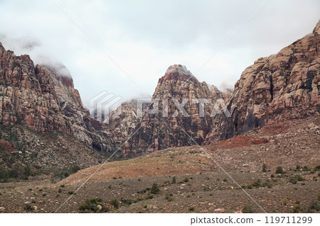 View of landscape red rock canyon national park at nevada,USA. 119711299