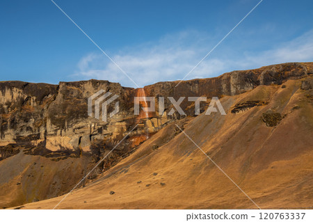 Mountain in a beautiful weather in the autumn, Iceland 120763337