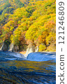 Fukiware Falls in autumn (vertical) 121246809