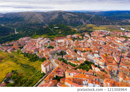 Aerial view on the city Soria. Spain 121308964