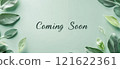 Eco-Friendly Product Launch Banner Design with Leaf Patterns 121622361