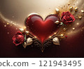 Abstract background with roses and valentine for Valentine's Day 121943495